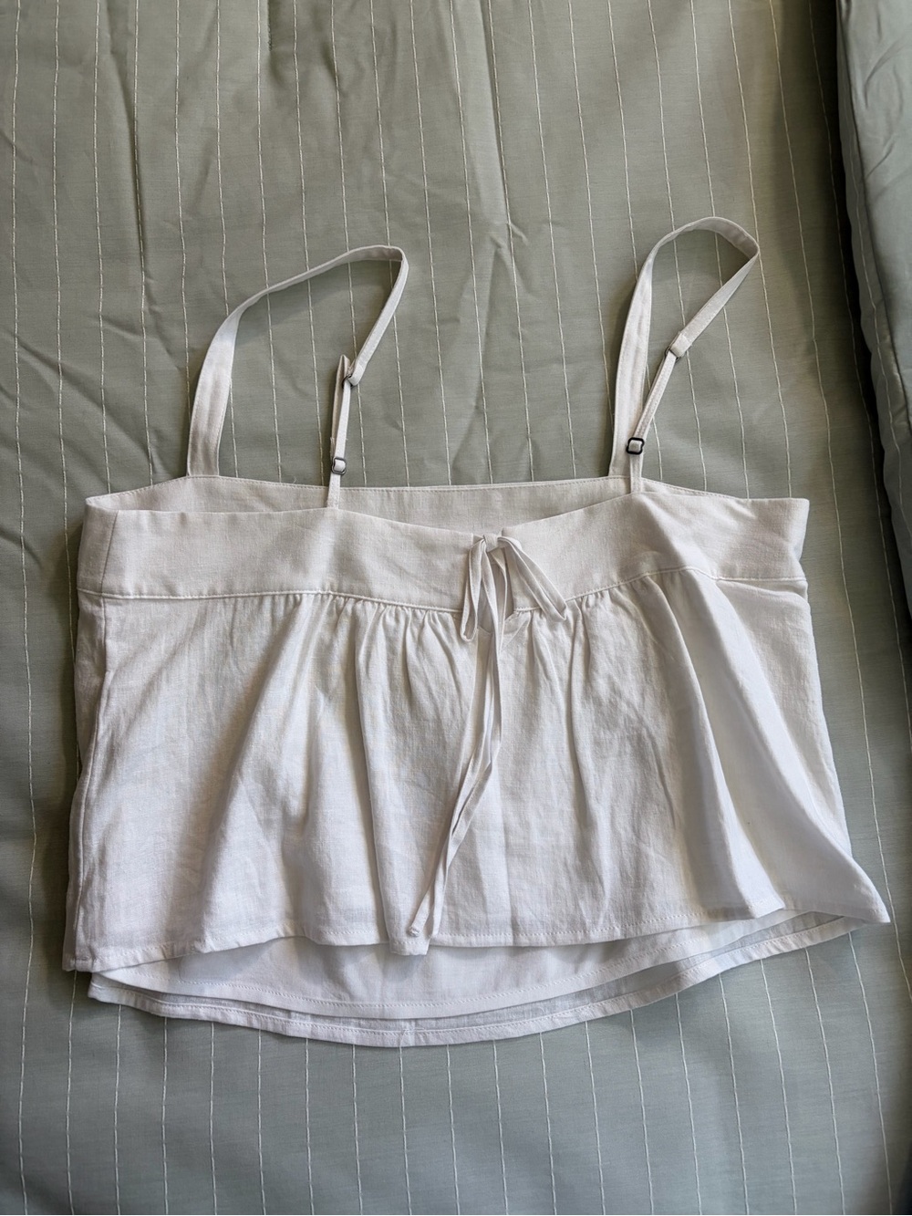 Abercrombie White Linen Camisole Tank Top - Picture 3 of 3